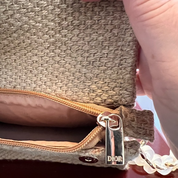 Dior Beauty raffia clutch or shoulder bag, excellent condition, with gift box - Picture 9 of 15
